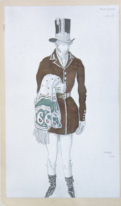 Projekt kostiumu do baletu Les Papillons Roberta Schumanna, 1912 autorstwa Leon Bakst