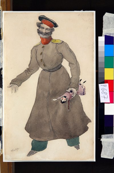 Projekt kostiumu do baletu The Fairy Doll J. Bayer autorstwa Leon Bakst