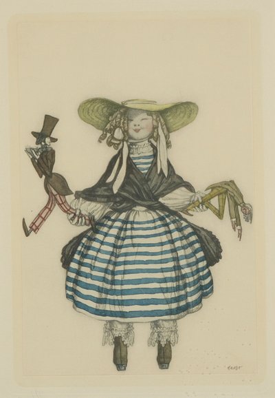 Projekt kostiumu do baletu The Fairy Doll J. Bayera, 1903 autorstwa Leon Bakst