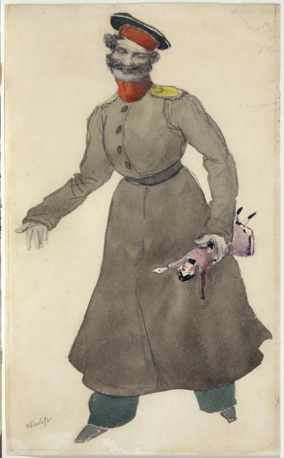 Projekt kostiumu do baletu The Fairy Doll J. Bayera, 1903 autorstwa Leon Bakst