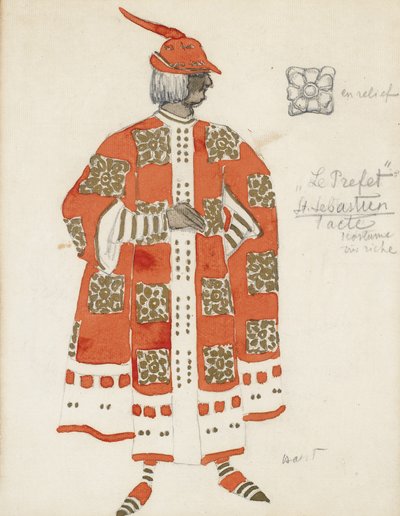 Projekt kostiumów do sztuki Męczeństwo św. Sebastiana Gabriele D