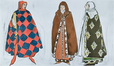Projekty kostiumów do „Le Martyre de Saint Sebastien”, dzieła dramatycznego na zamówienie Idy Rubinstein z librettem Gabriele d