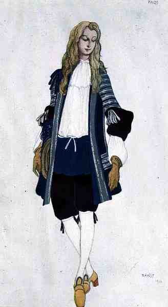 Kostium dla Niebieskiej Strony, od Aladdin autorstwa Leon Bakst