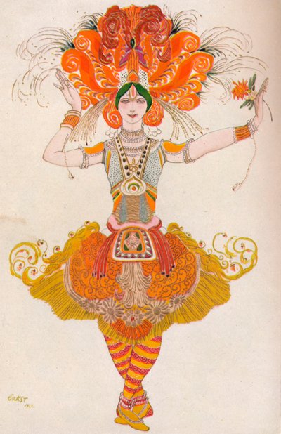 Ognisty ptak, 1922, 1923 autorstwa Leon Bakst