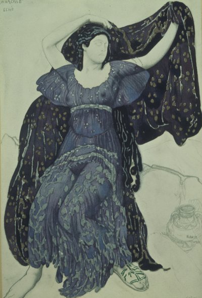 Echo nimfy. Projekt kostiumu do baletu Narcisse N. Czerepnina, 1911 autorstwa Leon Bakst