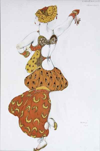 Odaliska. Projekt kostiumu do baletu Szeherezada N. Rimskiego-Korsakowa, 1910 autorstwa Leon Bakst