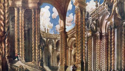 Projekt scenografii dla Zaręczyn, ze Śpiącej królewny, 1921 autorstwa Leon Bakst