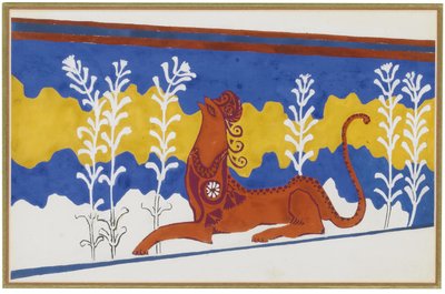 Scenografia do Fedry Baletowej, ok. 1923 autorstwa Leon Bakst