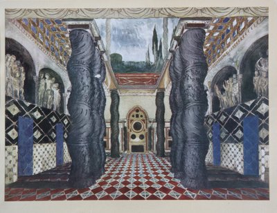 Scenografia do spektaklu Męczeństwo św. Sebastiana Gabriele D
