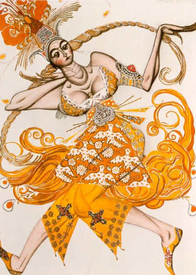 Ognisty ptak, kostium do baletu Ognisty ptak, Igora Strawińskiego, 1910 autorstwa Leon Bakst