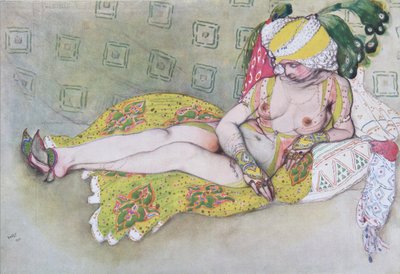 Żona żółtych sułtanów, 1916 autorstwa Leon Bakst