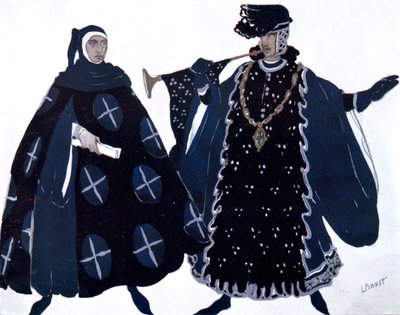 Dwóch Heroldów, kostiumy baletowe, 1911 autorstwa Leon Bakst
