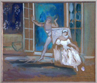 Wacław Niżyński (1889-1950) i Tara Karasavina (1885-1978) w balecie „Le Spectre de la Rose” autorstwa Leon Bakst