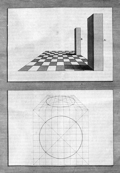 Smakołyki o architekturze, perspektywie i geometrii: plansza zaczerpnięta z „De Architectura Libri decem” Leona Battisty Albertiego (1404-1472), architekta, matematyka, włoskiego poety renesansu, Londyn autorstwa Leon Battista Alberti