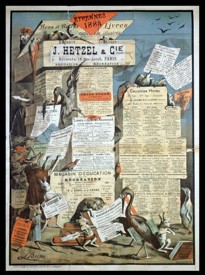 Reklama wydawnictwa Hetzel z Le Monde Illustre, grudzień 1883 autorstwa Leon Becker