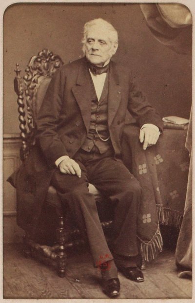 Portret kompozytora Daniela-Francois-Esprit Aubera (1782-1871), autorstwa Cremiere, Leona (1831-1913). Zdjęcie albuminy. Prywatna kolekcja autorstwa Leon Cremiere