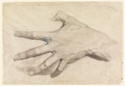 Rysunek, studium ręki, 1881-92 autorstwa Leon Dabo