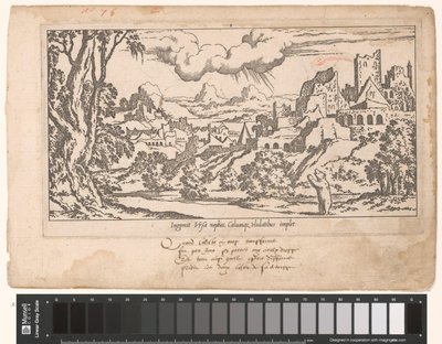 Callisto jako niedźwiedź błaga Jowisza w krajobrazie ruin Le Fable de Calisto (tytuł serii) Mit Callisto (tytuł serii) autorstwa Leon Davent