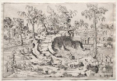 Krajobraz z Putti, ok. 1550. autorstwa Leon Davent