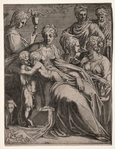 Święta rozmowa, 1540s. autorstwa Leon Davent