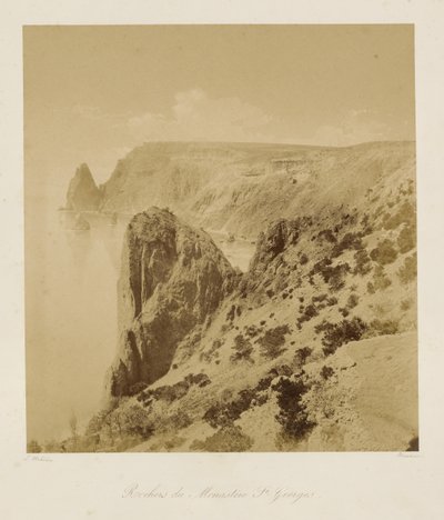 Skały klasztoru św. Jerzego (Rochers du Monastere St. Georges) autorstwa Leon Eugéne Méhédin