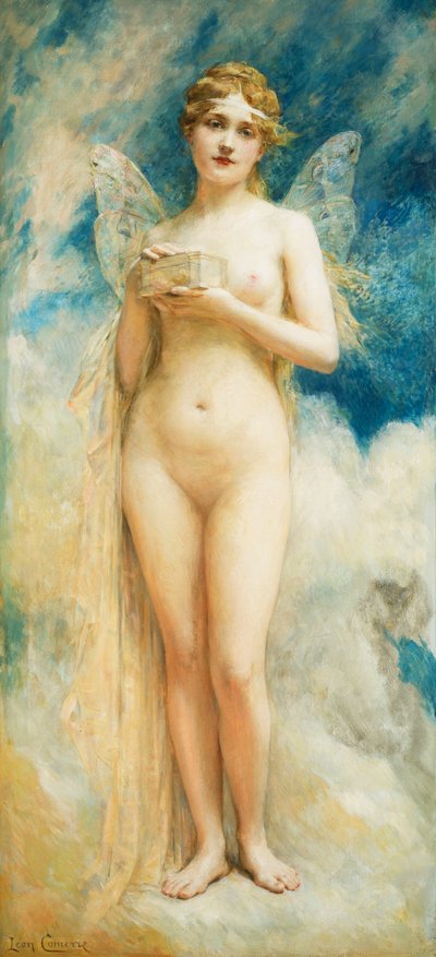 Puszka Pandory, autorstwa Leon Francois Comerre