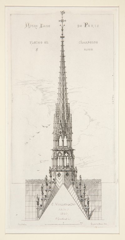 Notre Dame de Paris: Strzała w ramie i ołowiu autorstwa Leon Gaucherel