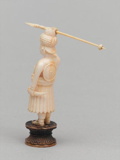 Czarny pionek, figura szachowa, Indie, 1820 ok autorstwa Leon Hornecker