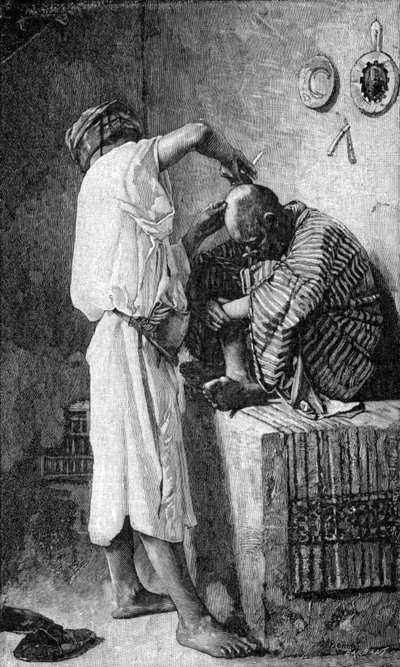 Fryzjer w Stambule autorstwa Leon Joseph Florentin (after) Bonnat