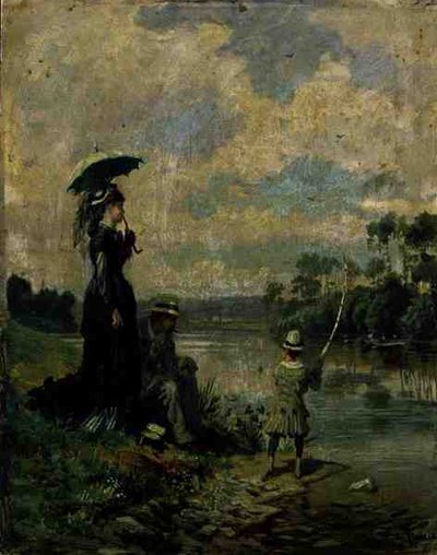 Impreza wędkarska autorstwa Leon Joseph Voirin