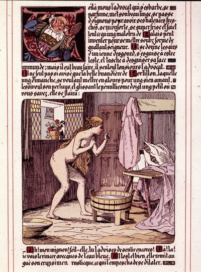 Ilustracja powieści Honoriusza Balzaka „La Mye du Roy” Leona Lebegue (1863-1944) autorstwa Leon Lebegue