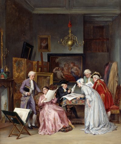 Gabinet kolekcjonera autorstwa Leon Marie Constant Dansaert