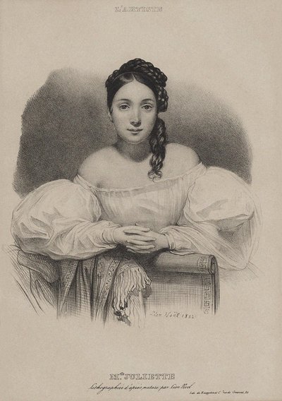 Portret Juliette Drouet 1806-1883, 1832. autorstwa Leon Noel