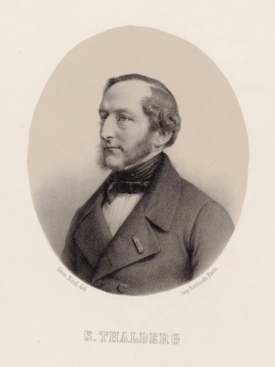 Portret pianisty i kompozytora Zygmunta Thalberga 1812-1871 , ok. 1860. autorstwa Leon Noel