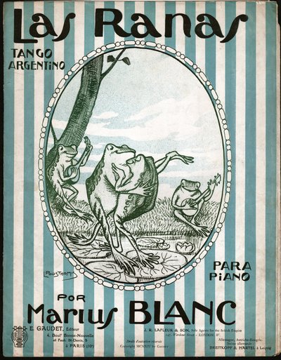 Żaby tańczą tango. 1914 (ilustracja) autorstwa Leon Pousthomis