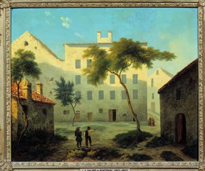 Widok na miejsce urodzenia Napoleona Bonaparte (1769-1821) w Ajaccio, Korsyka Obraz Leonarda Dalige de Fontenay (1813-1892) 1849 nd. 0,38x0,46 m Muzeum zamku Malmaison autorstwa Leonard Alexis Dalige de Fontenay