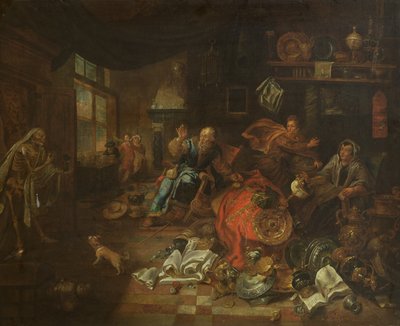 Śmierć u lichwiarza autorstwa Leonard Bramer