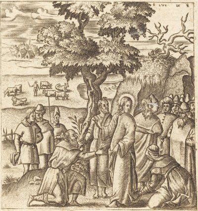 Chrystus uzdrawia chorą kobietę autorstwa Leonard Gaultier
