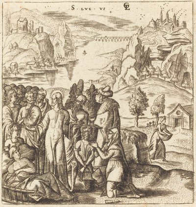 Chrystus uzdrawia chorych autorstwa Leonard Gaultier