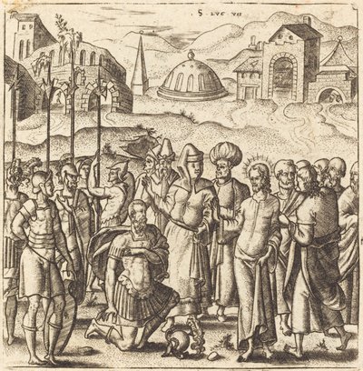 Chrystus i setnik autorstwa Leonard Gaultier