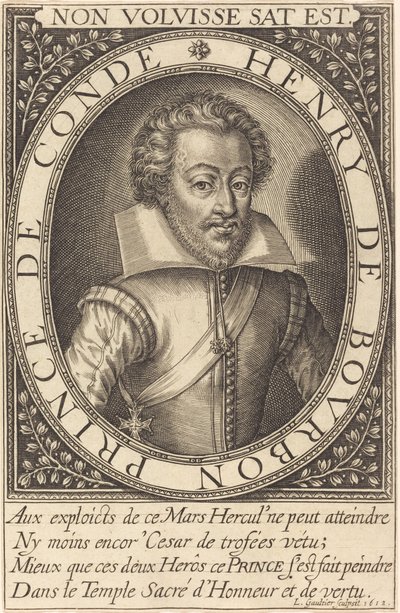 Henry de Bourbon, książę Condé autorstwa Leonard Gaultier