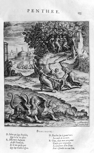 Penteusz, 1615 autorstwa Leonard Gaultier