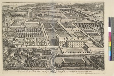 Guisborough, w Cleveland, w hrabstwie Yorke, z „Britannia Illustrata” autorstwa Leonard Knyff