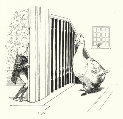 Gęś, gęś, gąsior (grawerowanie) autorstwa Leonard Leslie Brooke
