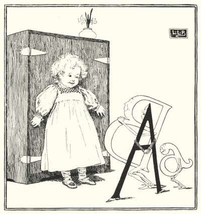 Wielkie A, małe a, Bouncing B (grawerowanie) autorstwa Leonard Leslie Brooke