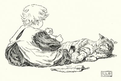 Kocham małą cipkę, jej płaszcz jest taki ciepły (grawerunek) autorstwa Leonard Leslie Brooke