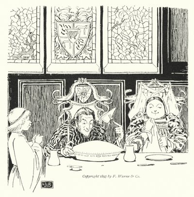 Jack Sprat nie mógł jeść tłuszczu, jego żona nie mogła jeść chudego (rycina) autorstwa Leonard Leslie Brooke