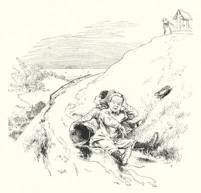 Jack i Jill weszli na wzgórze (grawerowanie) autorstwa Leonard Leslie Brooke