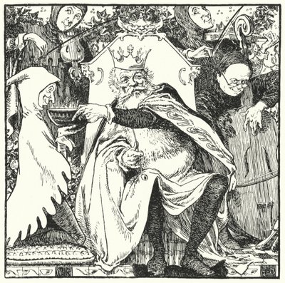 Stary Król Cole (grawerowanie) autorstwa Leonard Leslie Brooke