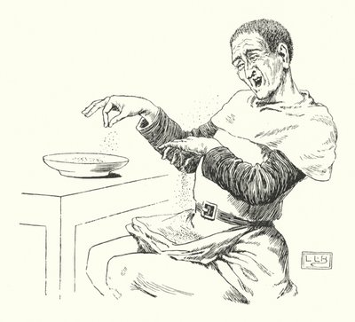 Peter Piper zerwał dziobek marynowanej papryki (grawerunek) autorstwa Leonard Leslie Brooke